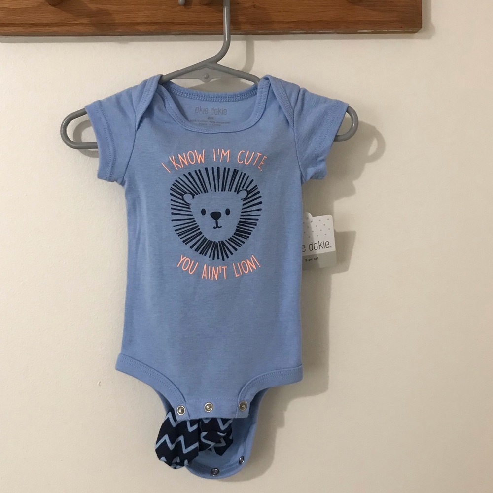 Cute Lion Onesie with Footed Pants